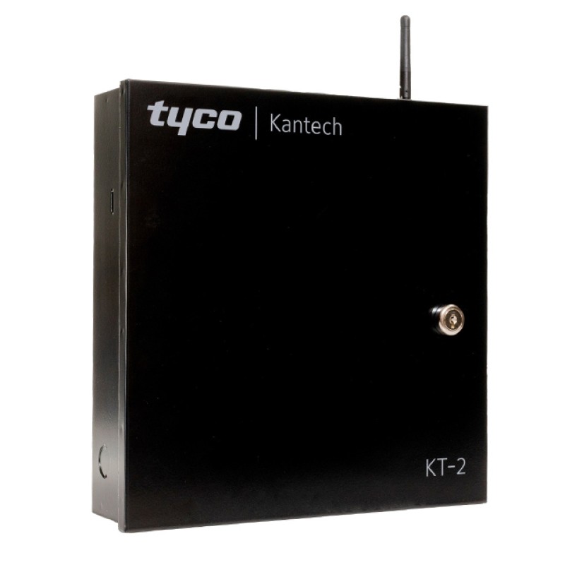 Controlador IP de 2 puertas con gabinete de metal marca Kantech modelo KT-2-M