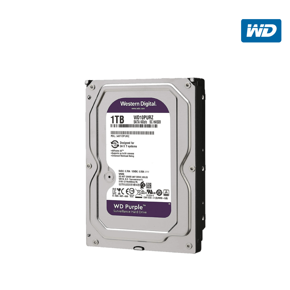 Disco Duro 1TB Purple marca Western Digital