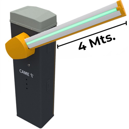 [LS4] Talanquera vehicular con brazo de 4 metros iluminado rojo verde marca Came modelo LS4