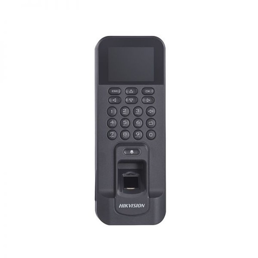 [DS-K1T804AMF] Lector de control de acceso por huella, tarjeta y código con capacidad de 3000 huellas, código y tarjeta Mirafle marca Hikvision