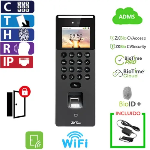 [SENSEFACE 2A] Biometrico de Control de Acceso y Control de Tiempo y Asistencia con Wifi ZKTeco 