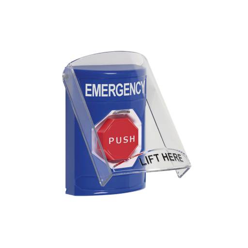 [SS2422EX-ES] Botón de Salida de Emergencia, Texto en Español, Tapa Protectora de Policarbonato Súper Resistente, Restablecimiento con Llave