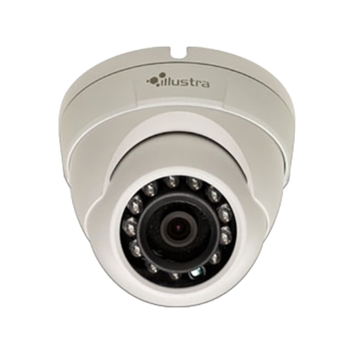 Cámara IP tipo domo 2 megapixeles lente fijo 3.6mm 30 metros marca Ilustra